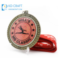 China manufacturer custom metal zinc alloy soft enamel charity running medal with heart logo